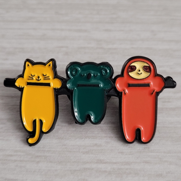Cat, Koala, & Sloth Hangin With Friends Enamel Pin - Picture 5 of 12